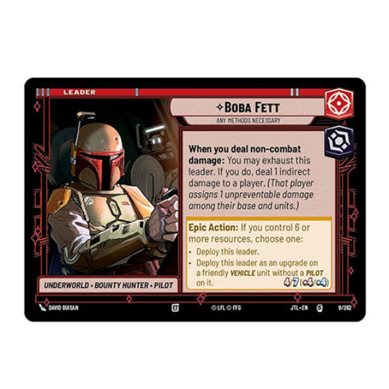 Star Wars Unlimited Jump to Lightspeed Boba Fett Spotlight Deck