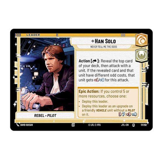 Star Wars Unlimited Jump to Lightspeed Han Solo Spotlight Deck