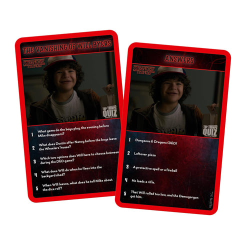 Stranger Things Top Trumps Quiz