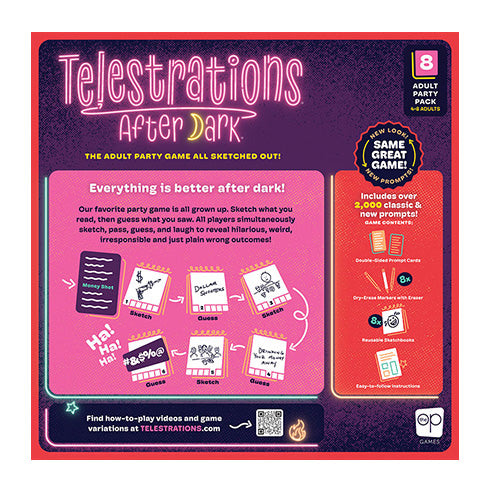 Telestrations After Dark (Age 17+) 8 Player New Edition