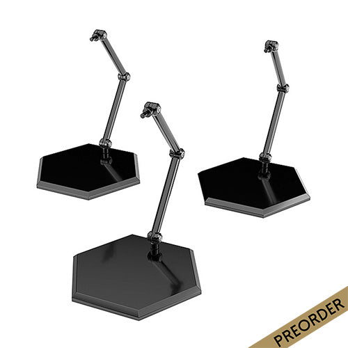 The Simple Stand x3 Black (for Figures & Models) Hex Type
