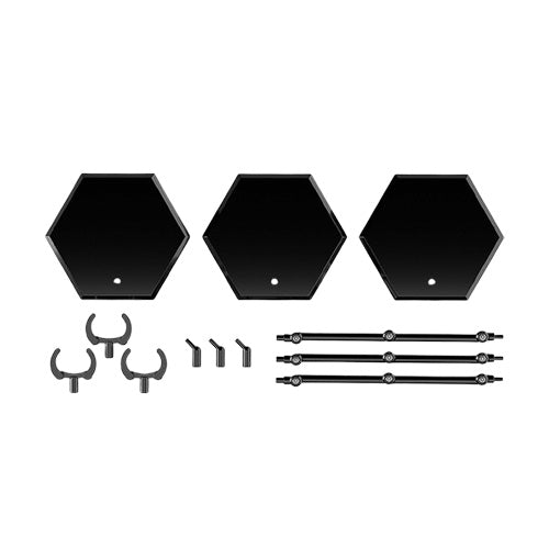 The Simple Stand x3 Black (for Figures & Models) Hex Type