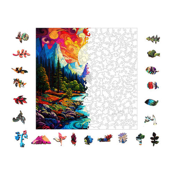 Trippy Puzzles Chromatic Cliffs 300 pce Wood