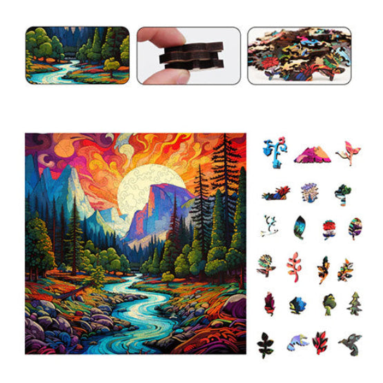 Trippy Puzzles Chromatic Cliffs 300 pce Wood