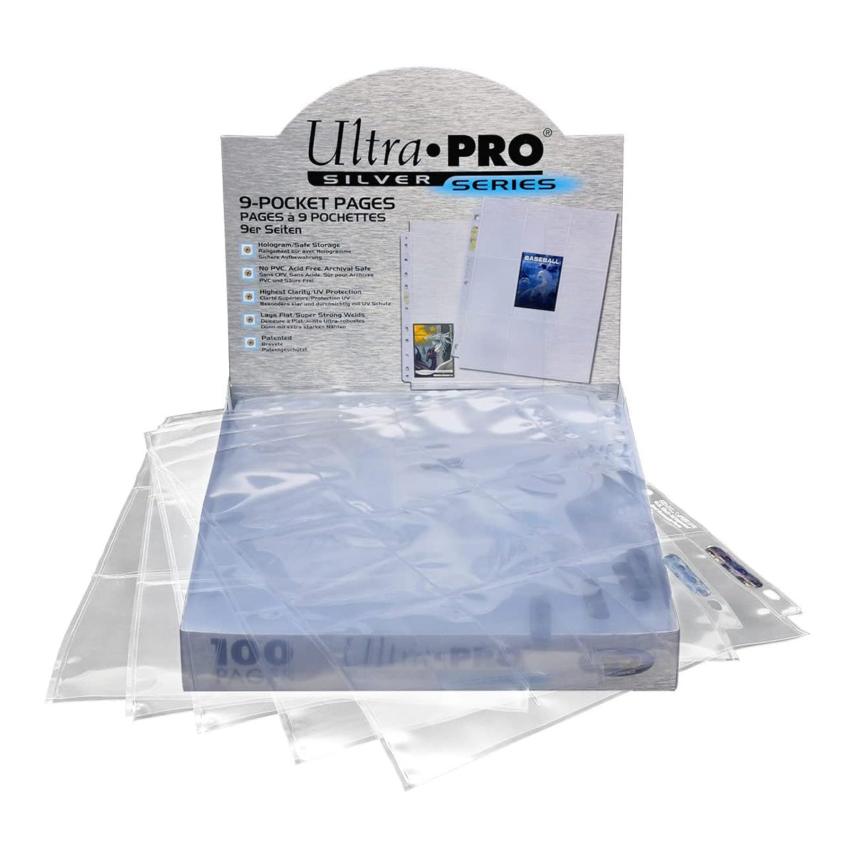 ULTRA PRO 9 Pocket Pages Silver Seires Super Clear MAGIC YUGIOH POKEMON AFL - 100P