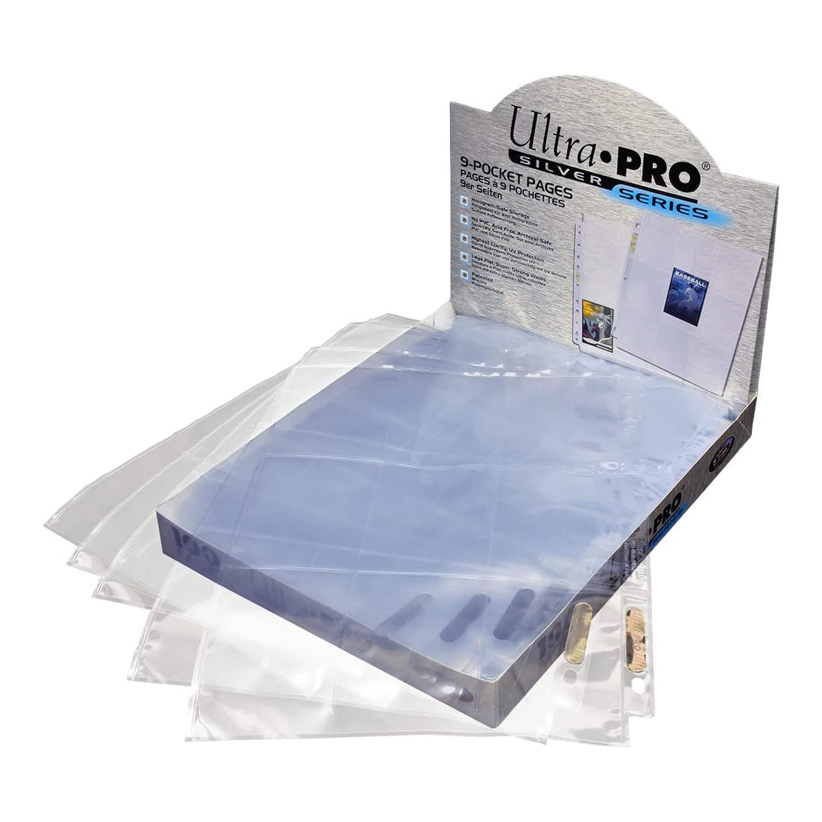 ULTRA PRO 9 Pocket Pages Silver Seires Super Clear MAGIC YUGIOH POKEMON AFL - 100P