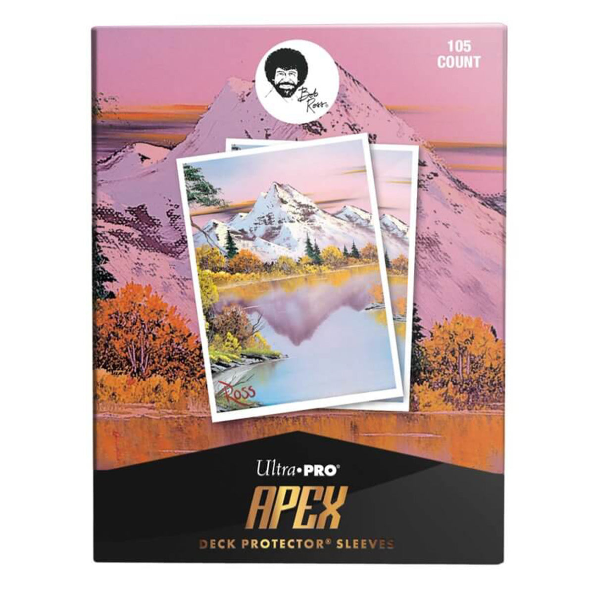 ULTRA PRO Bob Ross Collection Mighty Mountain Lake Apex Deck Protector Sleeves
