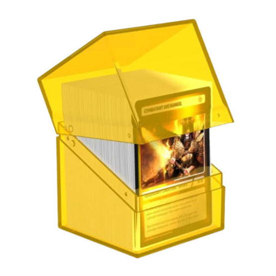 Ultimate Guard Boulder 100+ Clear Amber Deck Box