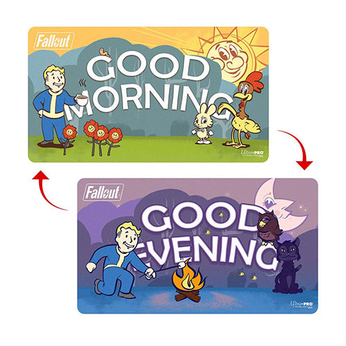 Ultra Pro Fallout Vault Boy Good Morning/Good Evening Double-Sided Playmat