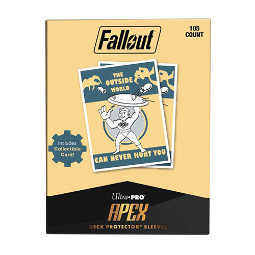 Ultra Pro Fallout Vault Boy The Outside World 105ct Apex Deck Protector Sleeves