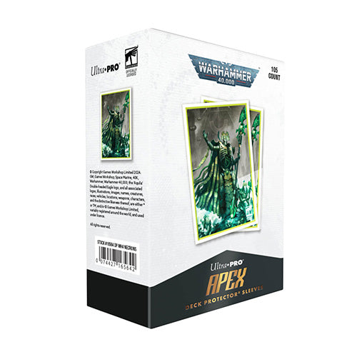 Ultra Pro Necron Codex Aligned 105ct Apex Deck Protector Sleeves for Warhammer 40k