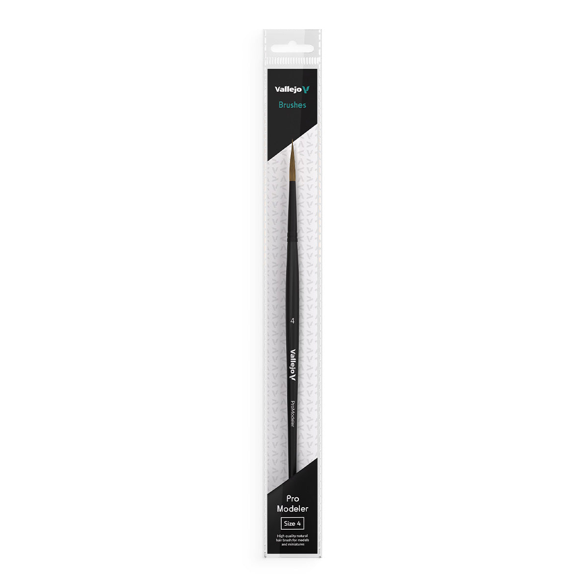 Vallejo Brushes - Pro Modeler - Natural Hair Round Brush No. 4