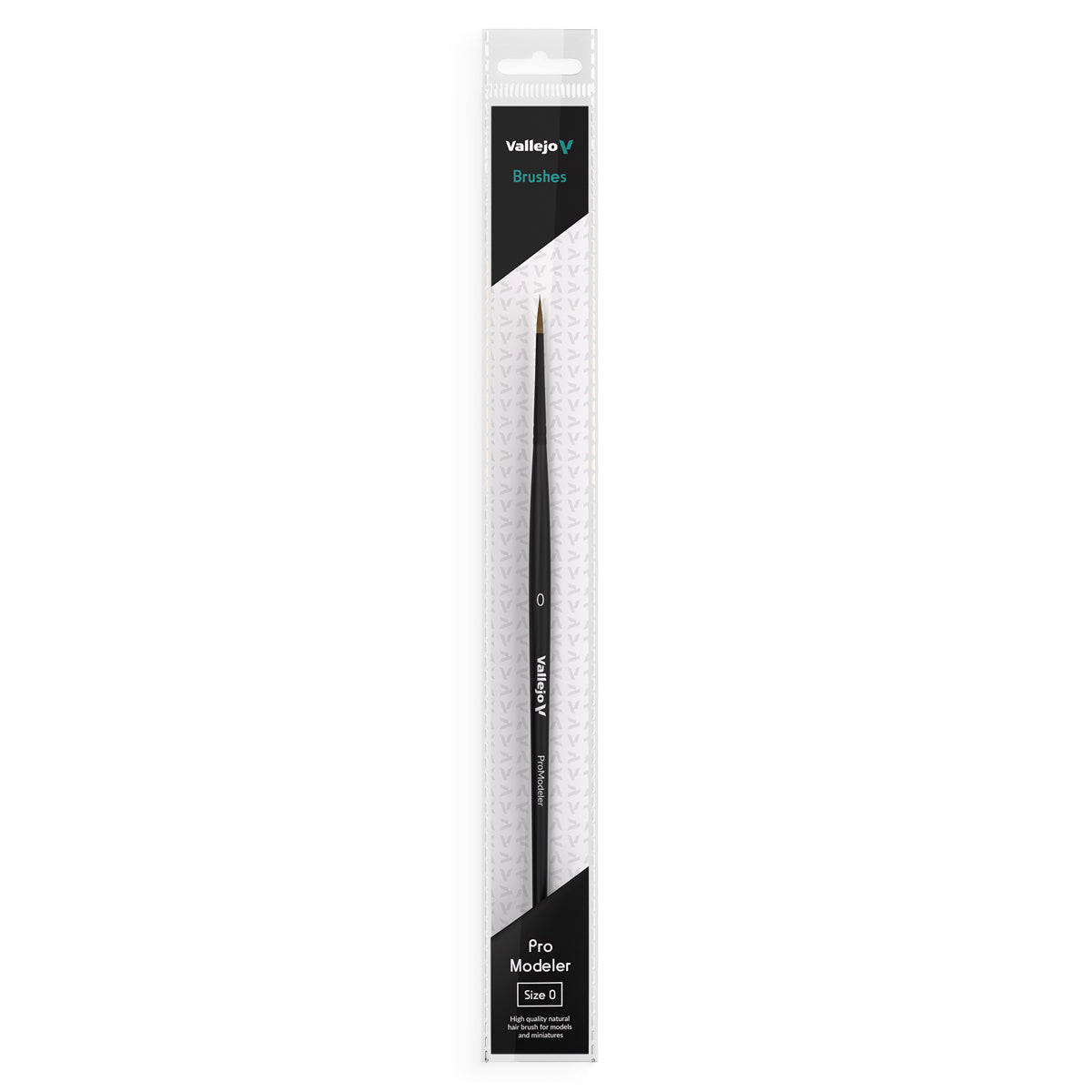 Vallejo Brushes - Pro Modeler - Natural Hair Round Brush No. 0