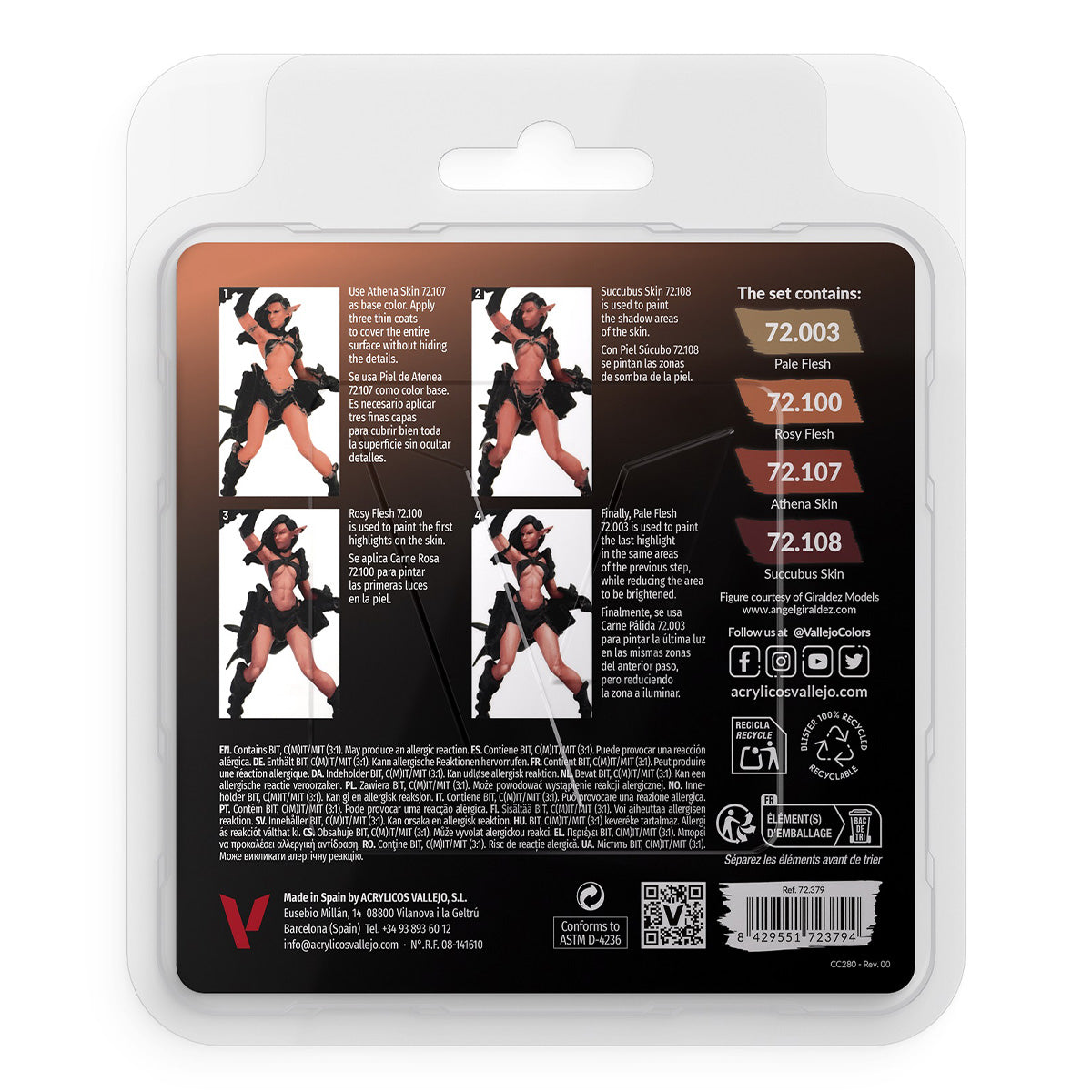 Vallejo Game Colour - Pale Skin Set