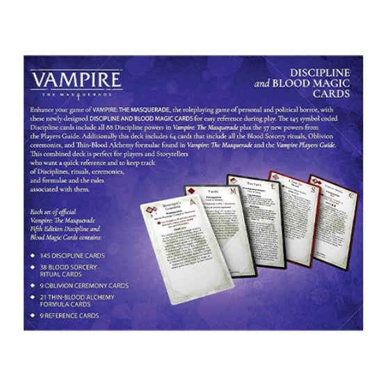 Vampire: The Masquerade 5th Edition - Discipline and Blood Magic Cards