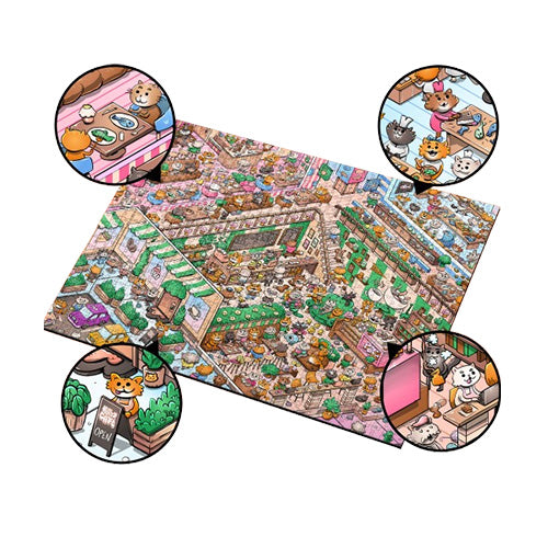 Vizzles Kitty Cafe 1000pc Jigsaw Puzzle