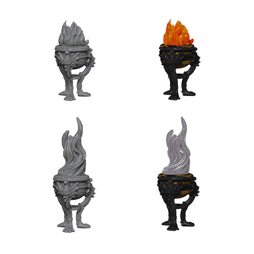 WizKids Deep Cuts Unpainted Miniatures Braziers