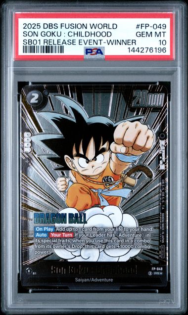 SON GOKU : CHILDHOOD #FP-049 2025 SB01 RELEASE EVENT-WINNER PSA 10
