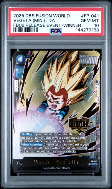 VEGETA #FP-041 2025 MINI : DA FB06 RELEASE EVENT-WINNER PSA 10