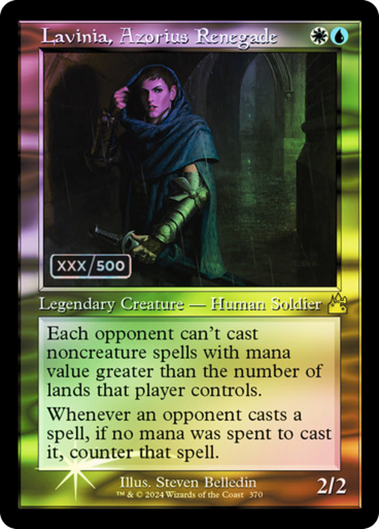 FOIL Lavinia, Azorius Renegade (Retro Frame) (Serial Numbered) (RVR-370) - Ravnica Remastered - Magic The Gathering