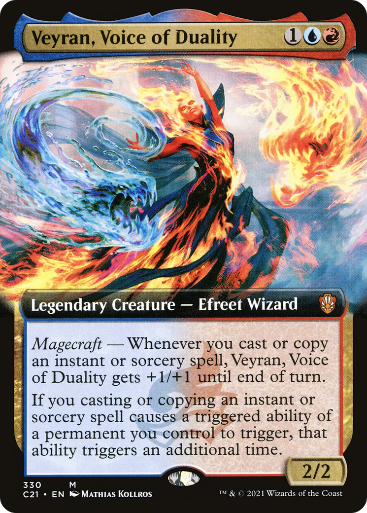 Veyran, Voice of Duality (Extended Art) (C21-330) - Commander 2021 - Magic The Gathering