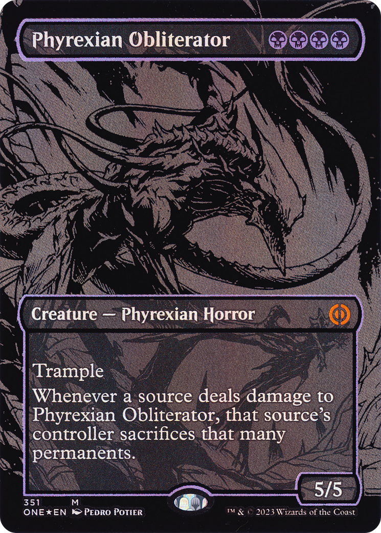 FOIL Phyrexian Obliterator (Oil Slick Raised Foil) (ONE-351) - Phyrexia: All Will Be One - Magic The Gathering