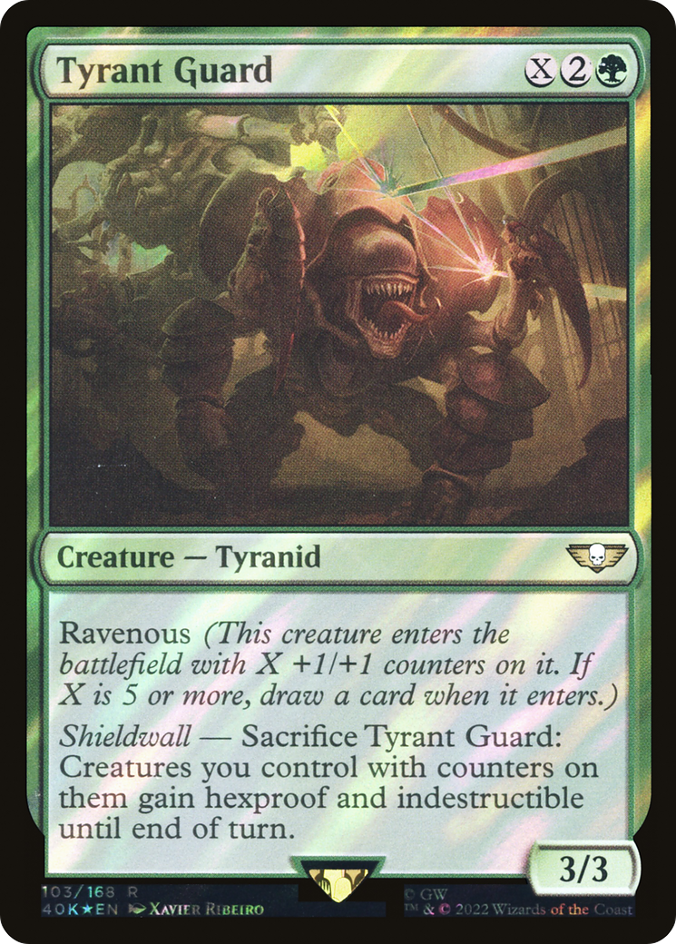 FOIL Tyrant Guard (Surge Foil) (40K-103) - Warhammer 40,000 Commander - Magic The Gathering