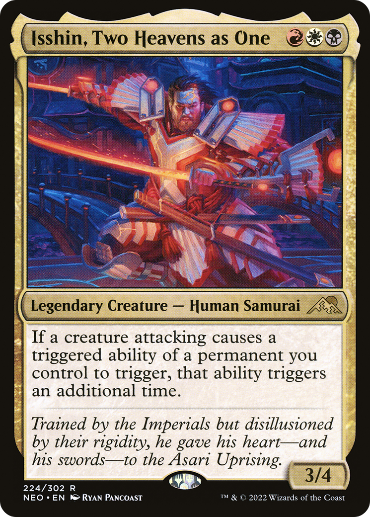 FOIL Isshin, Two Heavens as One (NEO-224) - Kamigawa: Neon Dynasty - Magic The Gathering