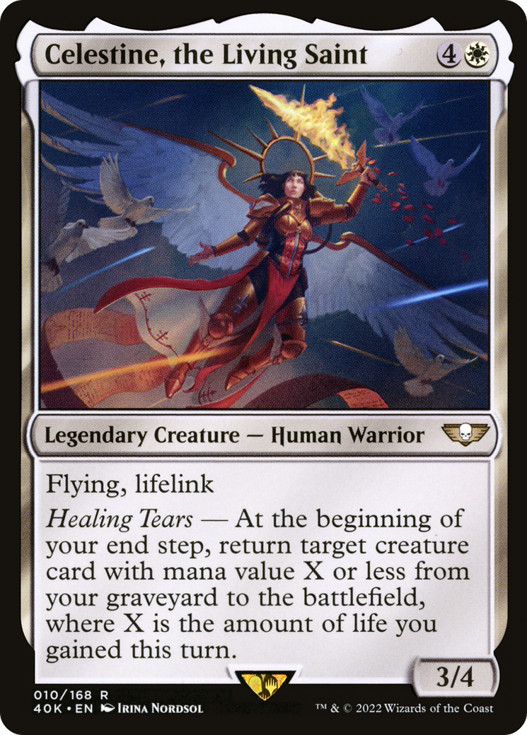 Celestine, the Living Saint (40K-010) - Warhammer 40,000 Commander - Magic The Gathering