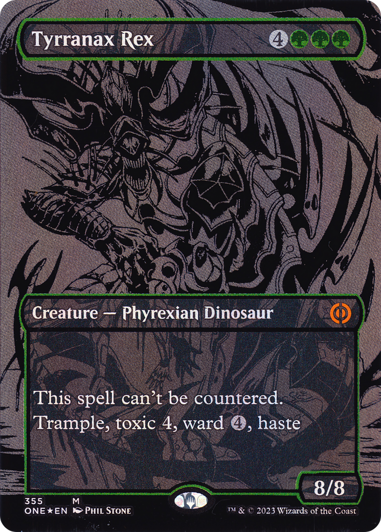 FOIL Tyrranax Rex (Oil Slick Raised Foil) (ONE-355) - Phyrexia: All Will Be One - Magic The Gathering