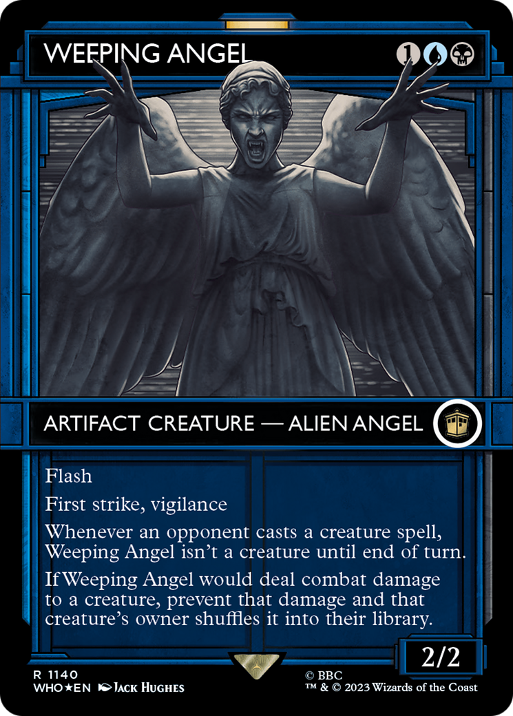 FOIL Weeping Angel (Showcase) (Surge Foil) (WHO-1140) - Doctor Who - Magic The Gathering