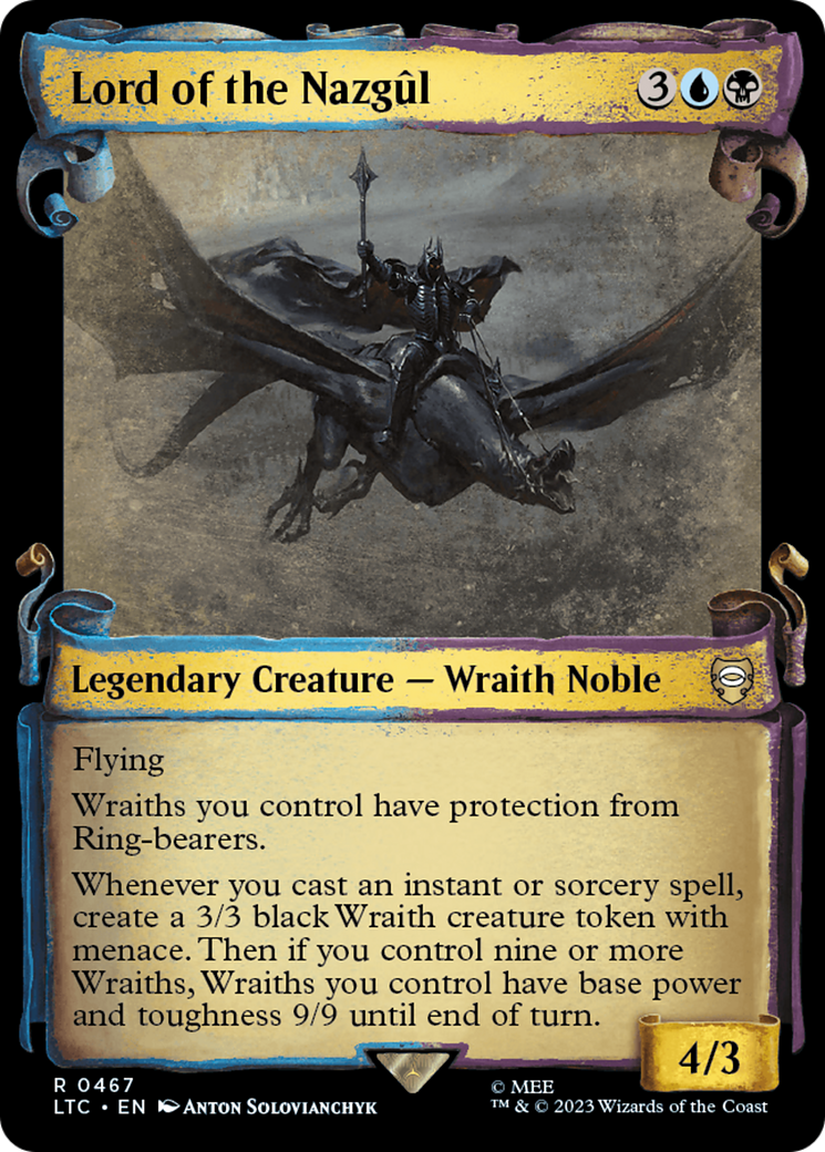 FOIL Lord of the Nazgul (Showcase Scrolls) (LTC-467) - Tales of Middle-earth Commander - Magic The Gathering