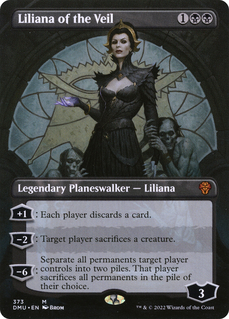 Liliana of the Veil (Borderless) (DMU-373) - Dominaria United - Magic The Gathering