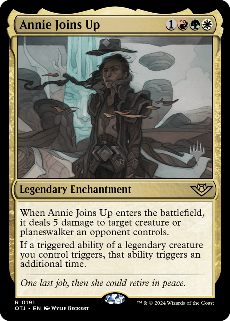Annie Joins Up (PPOTJ-191P) - Outlaws of Thunder Junction Promos - Magic The Gathering