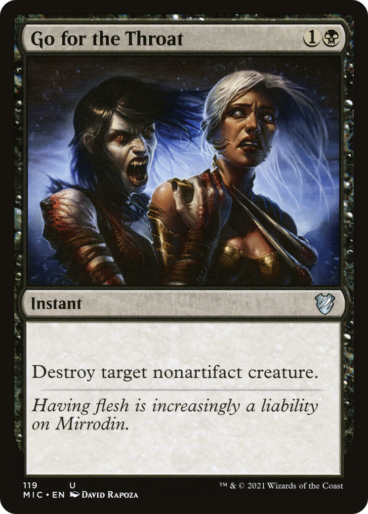 Go for the Throat (MIC-119) - Midnight Hunt Commander - Magic The Gathering