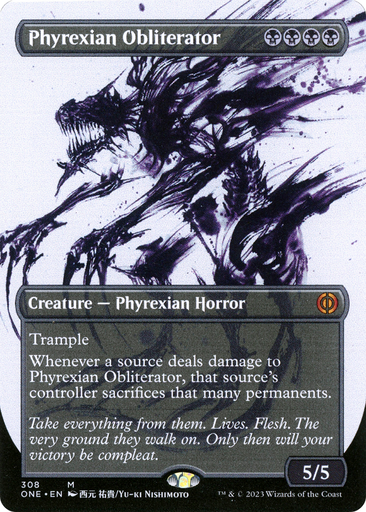 FOIL Phyrexian Obliterator (Showcase) (ONE-308) - Phyrexia: All Will Be One - Magic The Gathering