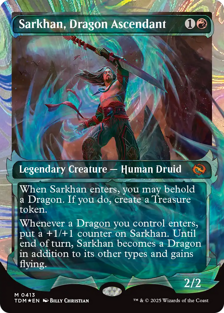 FOIL Sarkhan, Dragon Ascendant (TDM-413) - Tarkir: Dragonstorm - Magic The Gathering