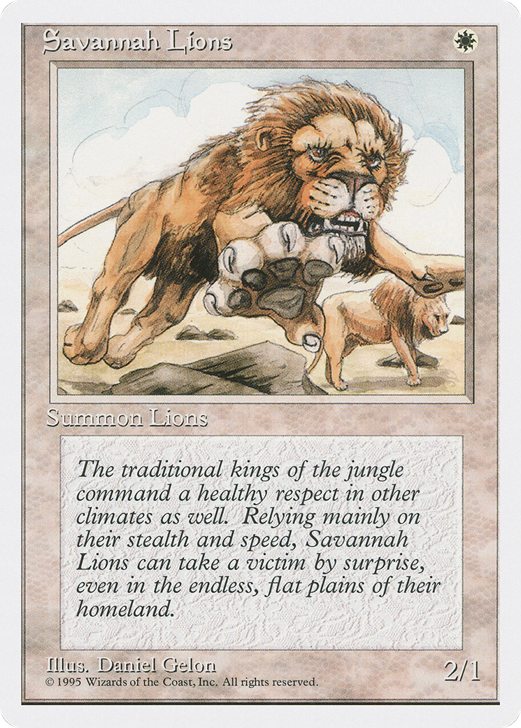 Savannah Lions (4ED-048) - Fourth Edition - Magic The Gathering