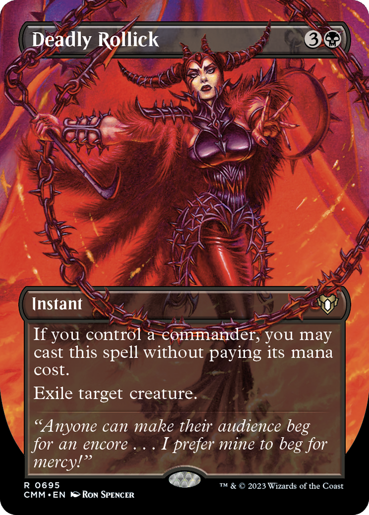 FOIL Deadly Rollick (Borderless) (CMM-695) - Commander Masters - Magic The Gathering