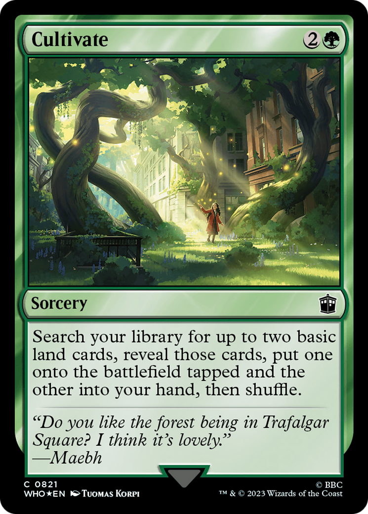 FOIL Cultivate (Surge Foil) (WHO-821) - Doctor Who - Magic The Gathering