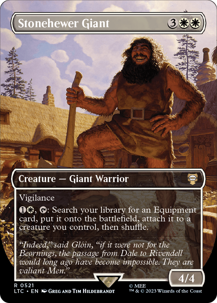 FOIL Stonehewer Giant (Borderless) (LTC-521) - Tales of Middle-earth Commander - Magic The Gathering