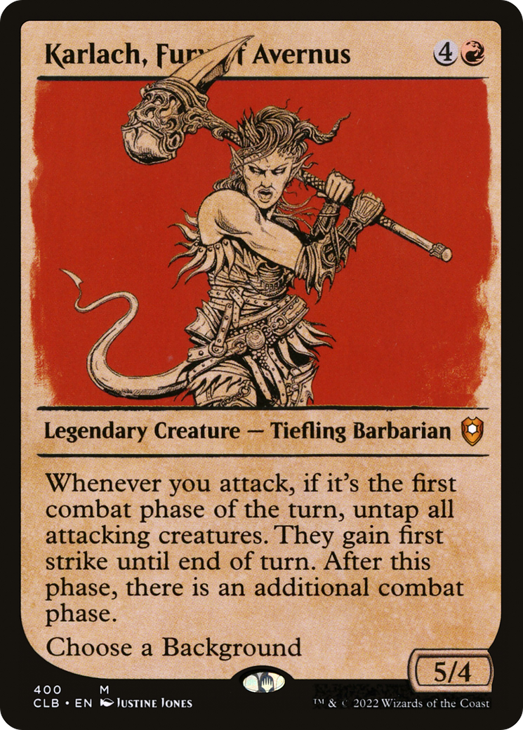 Karlach, Fury of Avernus (Showcase) (CLB-400) - Commander Legends: Battle for Baldur's Gate - Magic The Gathering