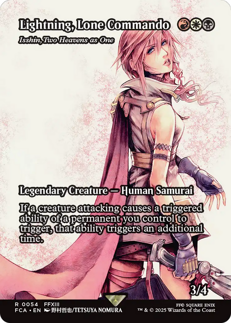 FOIL Lightning, Lone Commando - Isshin, Two Heavens as One (Showcase) (FCA-054) - FINAL FANTASY: Through the Ages - Magic The Gathering