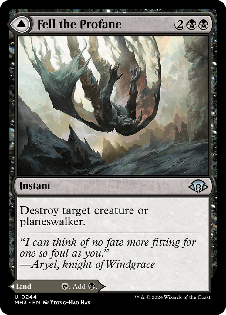 FOIL Fell the Profane (MH3-244) - Modern Horizons 3 - Magic The Gathering