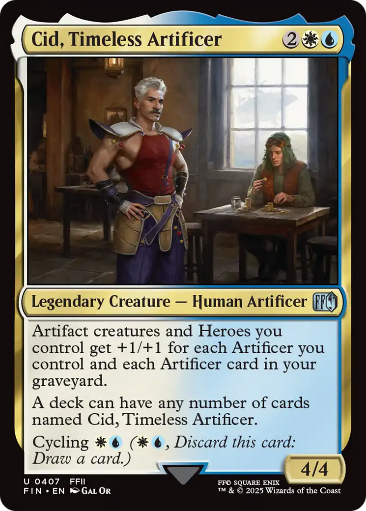 FOIL Cid, Timeless Artificer (0407) (FIN-407) - FINAL FANTASY - Magic The Gathering