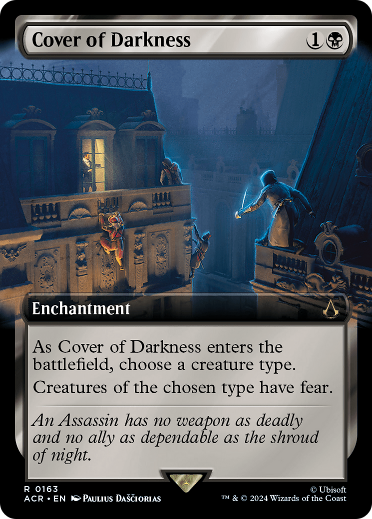 FOIL Cover of Darkness (Extended Art) (ACR-163) - Assassin's Creed - Magic The Gathering