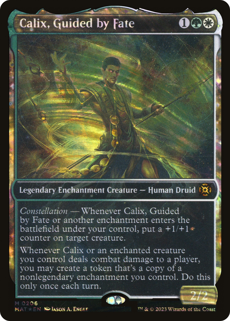 FOIL Calix, Guided by Fate (Halo Foil) (MAT-206) - March of the Machine: The Aftermath - Magic The Gathering