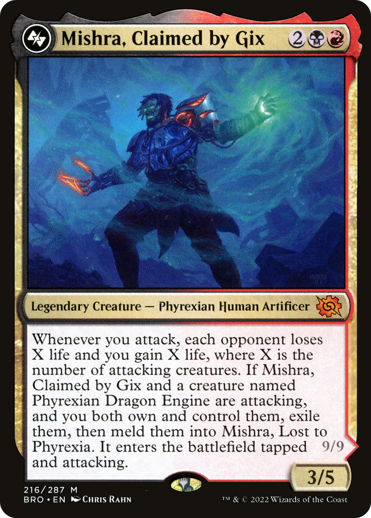 FOIL Mishra, Claimed by Gix (BRO-216) - The Brothers' War - Magic The Gathering
