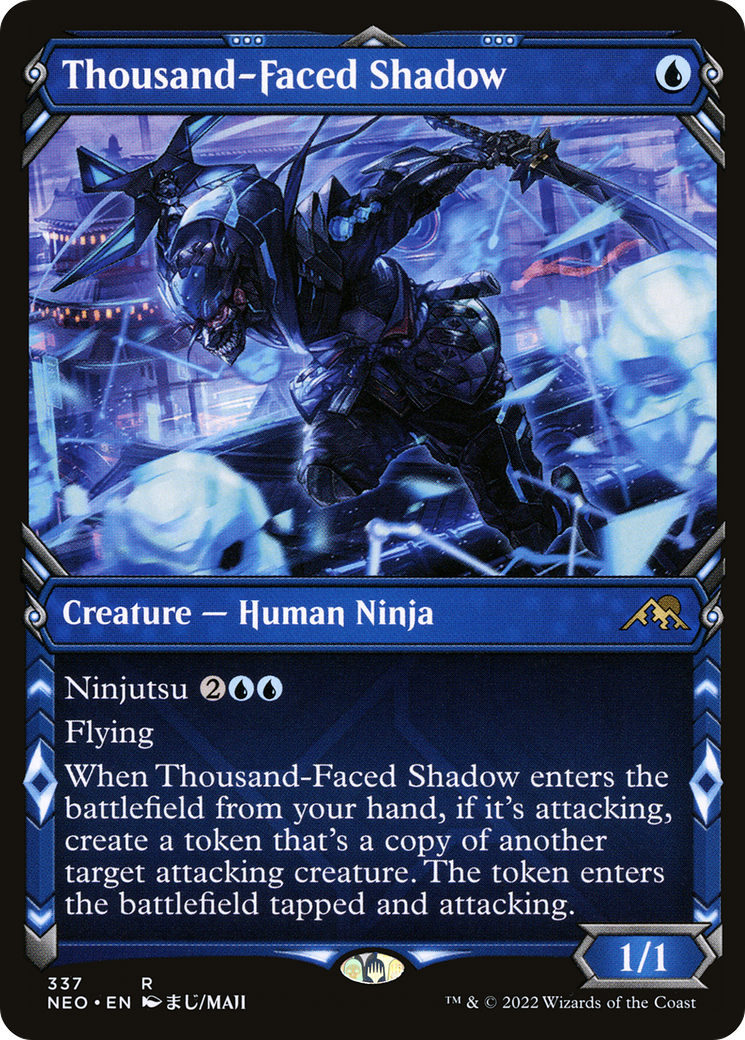 FOIL Thousand-Faced Shadow (Showcase) (NEO-337) - Kamigawa: Neon Dynasty - Magic The Gathering