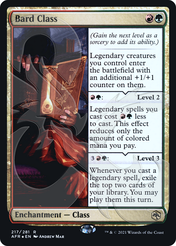 FOIL Bard Class (AFR&-217A) - Adventures in the Forgotten Realms Promos - Magic The Gathering